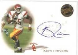2008 Press Pass Autographs Gold #PPSKR Keith Rivers - Cincinnati Bengals (Rookie Insert - Autographed - Serial #d)(Football Cards)