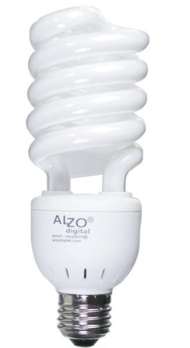 Full Spectrum Light Bulb - ALZO 27 watt Photo CFL - Daylight balanced 5500K - pure white light - 1300 Lumens