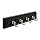 Amerock H55590-MS 9-Inch Classic Key and Gadget Rack, Mahogany with Silver Hooks