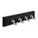 Amerock H55590-MS 9-Inch Classic Key and Gadget Rack, Mahogany with Silver Hooks