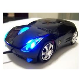 BadBoyz Premium Extreme Racing Optical PC mouse - Sports Car Shape-BLUE-Ideal...