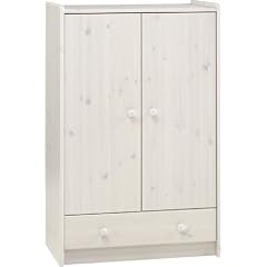 Steens 29009913 W�scheschrank SFK 123 x 79 x 54 cm Kiefer massive, white wash