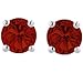 Garnet (January) - 6mm Round CZ Stud Earrings - title=