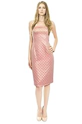 Strapless Cocktail Acetate/Brocade/Metallic/Polyester Evening Dress 