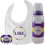 LSU Tigers Baby Gift Set - Bottle Pacifier and Bib