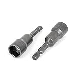 uxcell 六角ビット　ドライバナッツ　6.35mm六角シャンク　六角ソケット　磁気セッター　13mm六角ヘッド　2個