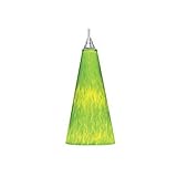 IMAGE OF Emerge Pendant Finish: White, Shade: Lime Green, Bulb Type: Incandescent