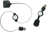 Bluetrade - Cable USB retractable de synchronisation et de charge pour ETEN M500 M600 G500
