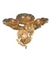 Elk Lighting 1725/16 16 Light Semi Flush In Silver Leaf With Murano Glass
