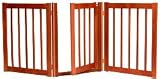 32 Tall - Up to 60 Wide Walk Through Hardwood Pet Gate - Cherry Stain - Made in the USA
