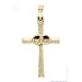 Cross Pendant With Wedding Bands Tt with 18 inch necklace 14K Yellow Gold 20X14mm