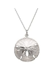 CleverEve Designer Series Polished Sterling Silver Sand Dollar Dangle/ Pendant 31.93 x 28.28mm