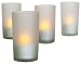 Rechargeable Flickering LED candle lights, set of four