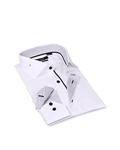 Levinas Men's Dress Shirt with Contrast Trim