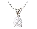 1.00 ct.tw Pear Diamond Solitaire Pendant in 14 kt. White Gold