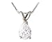 1.00 ct.tw Pear Diamond Solitaire Pendant in 14 kt. White Gold