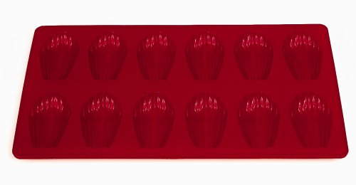 SiliconeZone 12 Madeleine Mold, Red