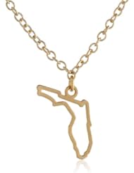Kris Nations "State Pride" Small State Outline Overlay Necklace, 18"