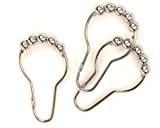 Roller Shower Curtain Clips Chrome 12 per