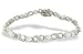 14K White Gold Genuine Oval Opal and Diamond Bracelet