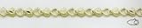 14kt Yellow Gold 8 Diamond-cut Heart Bracelet - DC331-8