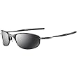 Oakley Tightrope Men's Active Racewear Sunglasses w/ Free B&F Heart Sticker Bundle - Polished Black/Black Iridium