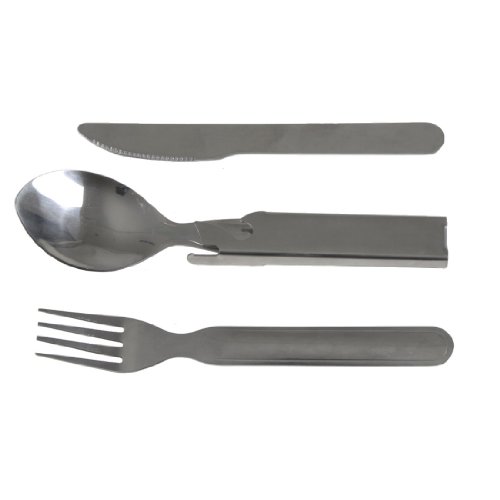 10T BW Cutlery Couverts de table d'extérieur en inox Argent