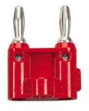Pomona Double Banana Plug, 5000VDC, 15 Amps, Red