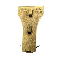 Pack of 2 Brass Brick Clip Christmas Decoration Hangers - Supports Up to 25 LBS