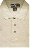 Men s Short Sleeve Pique Polo Shirt ( XX-Large Natural )