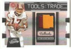 2009 Absolute Memorabilia Tools of the Trade Double Material Black Spectrum #60 Jason Campbell/50 - Washington Redskins (Piece of Authentic Game-Worn Jersey - Serial #'d to 50 ) (Football Cards)