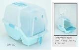 Easy Clean Covered Cat Pan With Hinged Top Scoop