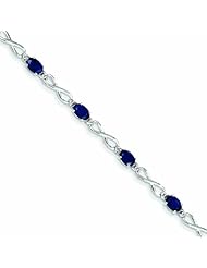 Genuine 14K White Gold White Gold Diamond And Sapphire Bracelet 5 Grams Of Gold 100% Satisfaction Guaranteed.