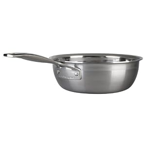 2-Quart Open Chef's Pan in Tri-Ply Stainless Steel by Le Creuset
