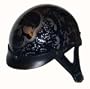 Bone Yard Black DOT Motorcycle Helmet