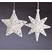 Ice Palace Silver Iridescent Glitter 3-D Star of Bethlehem Christmas Ornament