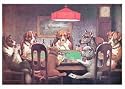 Dogs Playing Poker Metal Sign