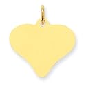14k Heart Disc Charm