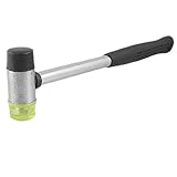 uxcell ゴムハンマー ソフトラバー ハードゴム 金属材料 ブラック クリアイエロー シルバートーン