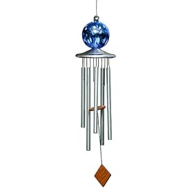Solar Powered Glass Ball Wind Chime - Multicolor