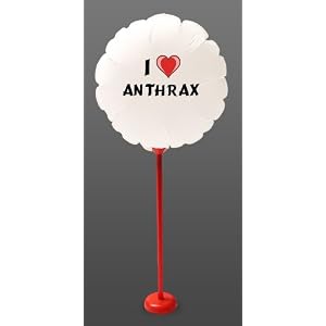 Round Shaped Party Balloon with I Love Anthrax by SHOPZEUS