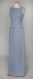 Sky Blue Dress with Beaded Bodice and Jacket