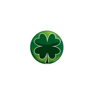 1 Inch Mini Magnet of Green Shamrock (Celtic, Club, Gold, Irish, Ireland, Little, Charm, Cross,...