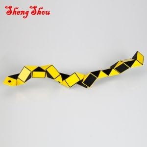 OnceAll SHS Creative Changeable Rubik's Snake Magic Cube Puzzle Toy Black