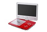 Sylvania SDVD1030-RED 10-Inch Portable DVD Player with Swivel Screen and USB/SD Card Reader - Red