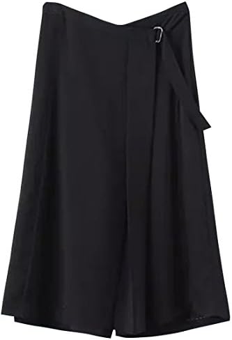 Azbro Women's Charming Buckled Wide-Leg Wrapped Culottes