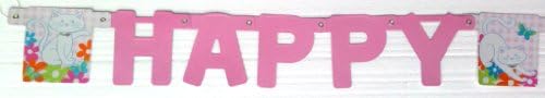 KITTY KAT Cat Party HAPPY BIRTHDAY Letter Banner (5 Feet Long)