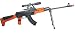 Spring Warrior AK 47 Sniper Assault Rifle FPS-200, Bipod, Scope, Laser, Sport Stock Airsoft Gun
