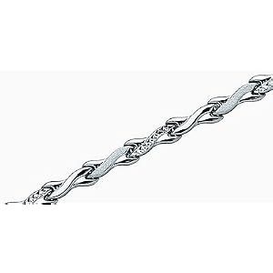 14kt White Gold Stampato Bracelet 7.25 Inches by