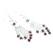 Rhodalite Garnet Chandelier Dangling Silver Earrings